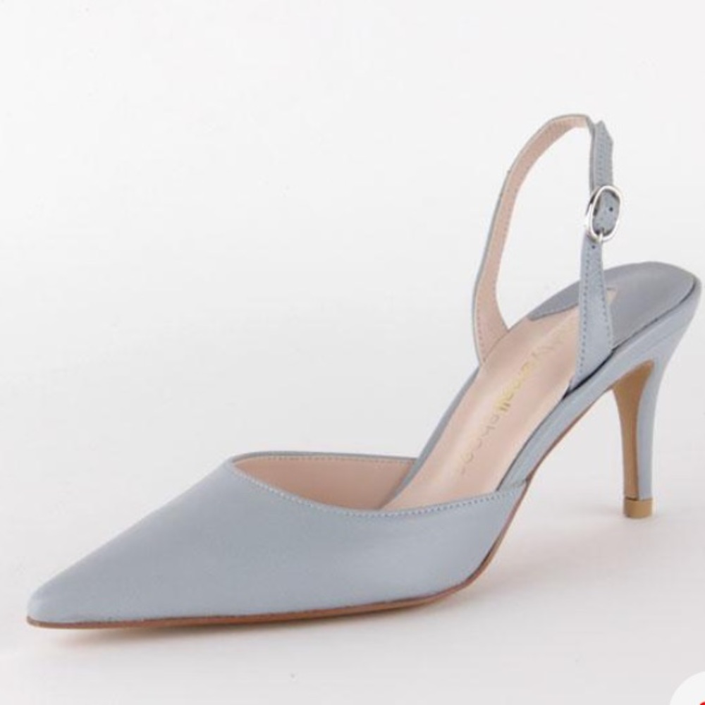 Light Blue Leather Heels